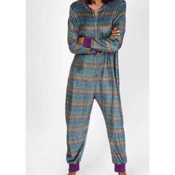 Natural Life One Piece Fleece Jumpsuit Holiday Size Large/XLarge NWT - Picture 1 of 6